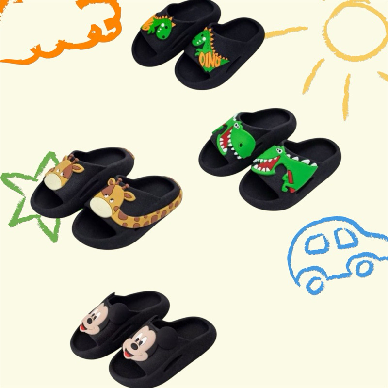 Chinelo Nuvem Sandalia Papete Infantil Desenhos Confortavel Meninos