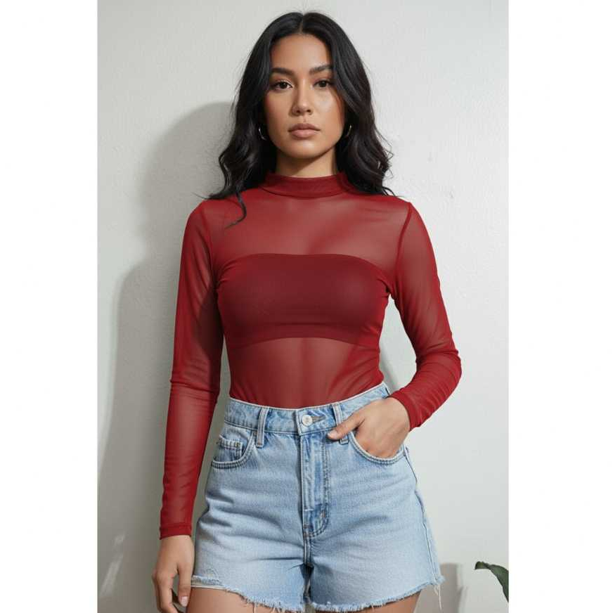 Body Marrom Tule: Onde Comprar | BuscaProdutos