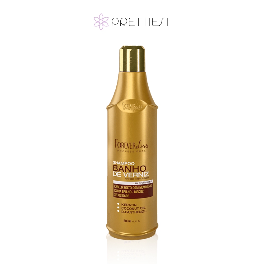 Forever Liss Shampoo Banho de Verniz 500ml Hidratação Profunda Brilho Intenso e Maciez Capilar