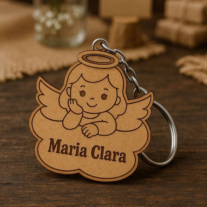 Chaveiros Personalizados em MDF - Lembrancinhas para Casamentos, Chá de Bebê, Aniversário e Mais