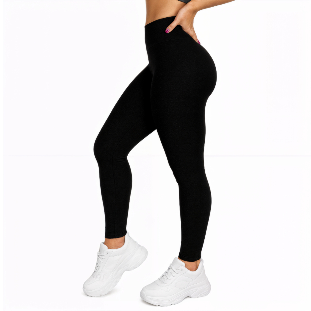Calça Legging Feminina Academia Fitness Leg Cintura Alta Levanta Bumbum Zero Transparência Costura Reforçada