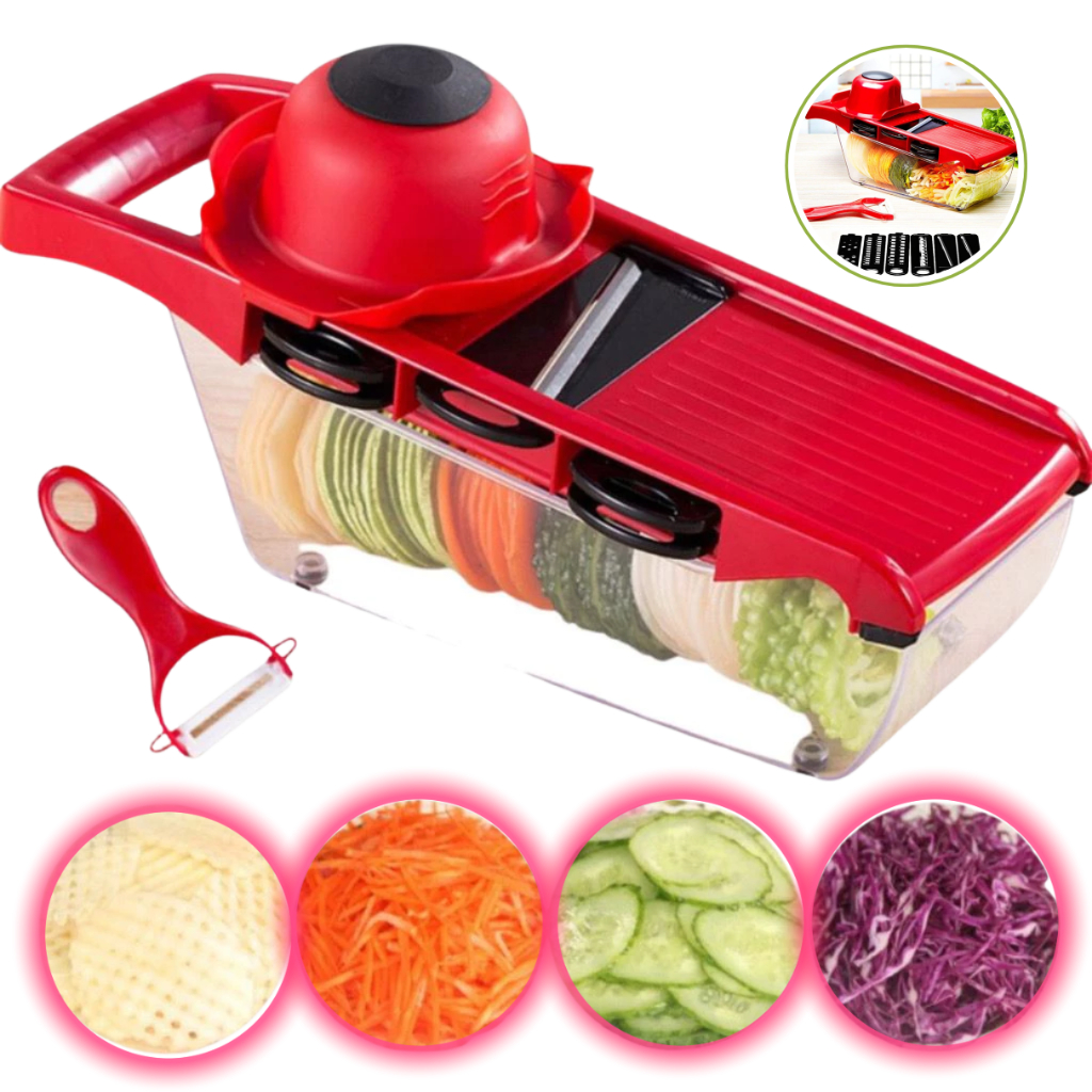 6 Em 1 Mandoline Slicer Nicer E Fatiador Cortador De Legumes ralador Legumes Frutas