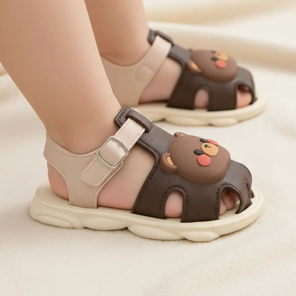 Sandália Papete Infantil Menino Ursinho 3D Verão Bebê em Oferta na Shopee