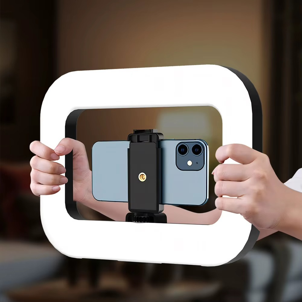Luminária Led Clipe Ring Light Iluminador Celular Suporte Vlog Ym em Oferta na Shopee