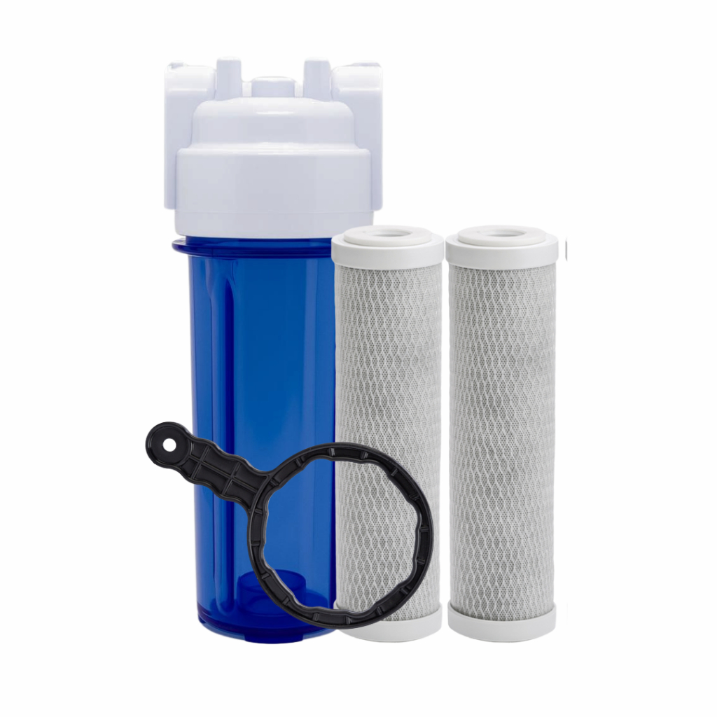 Filtro Cavalete Caixa Dágua Carvão Ativado Prata Coloidal Com 2 Refis de Carvão Ativado + Chave em Oferta na Shopee