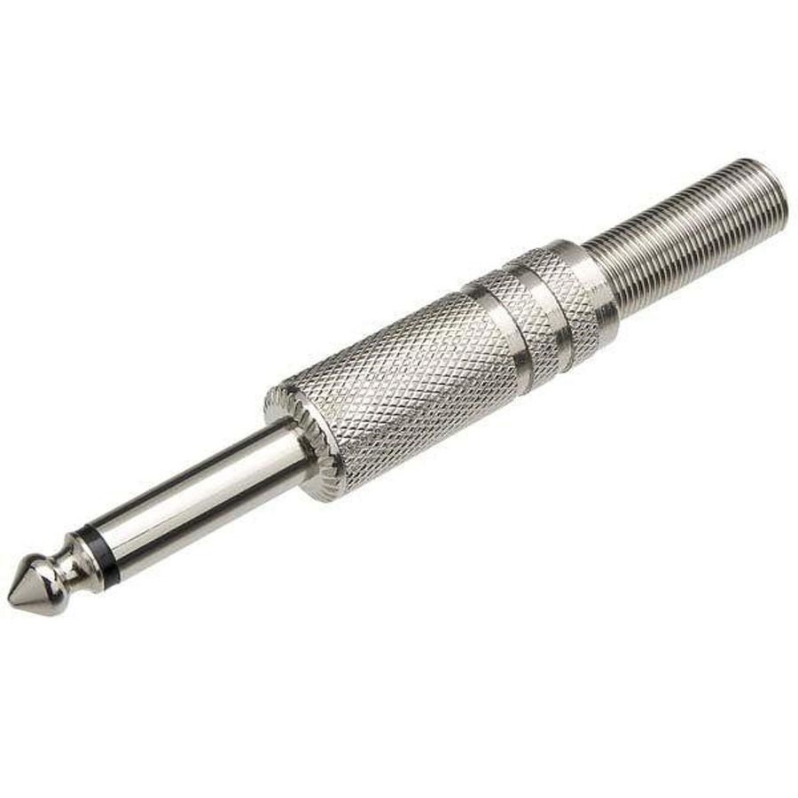 Plug P10 Mono Profissional Niquel Ponta Cobre Com Mola P07NC-NC1 64.1.530 MXT