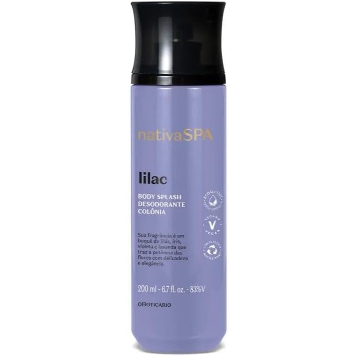 O Boticário, Nativa Spa Lilac Body Splash Desodorante Colônia 200ml