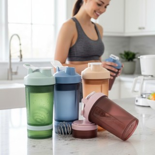 Garrafa Coqueteleira Shakeira 500ml com Esfera Misturadora e Compartimento – Academia e Suplementos em Oferta na Shopee