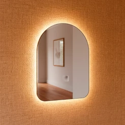 Espelho Orgânico com Led 44x64 Decorativo para Parede Sala Quarto Banheiro Diversos Modelos