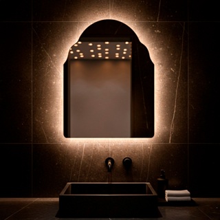 Espelho Orgânico com Led Marrocos 44x64 Decorativo para Parede Sala Quarto Banheiro Escritório em Oferta na Shopee