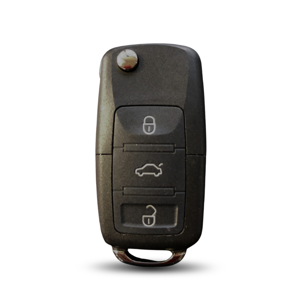 Carcaça Chave Canivete Vw 3 Botões Golf Polo Jetta Fox Gol Com Led no Meio