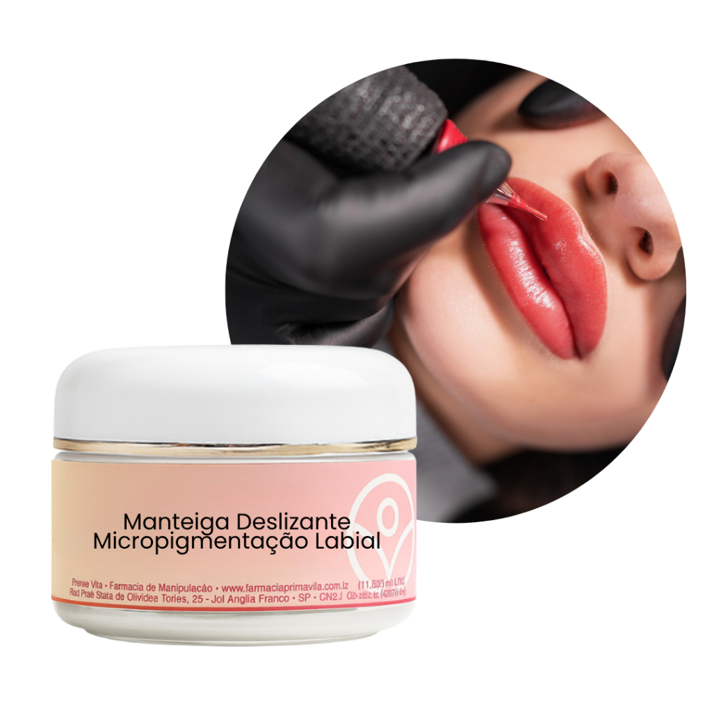 Manteiga Deslizante para Micropigmentação Labial 15g Hidratação Intensa Recuperação e Deslizamento Perfeito