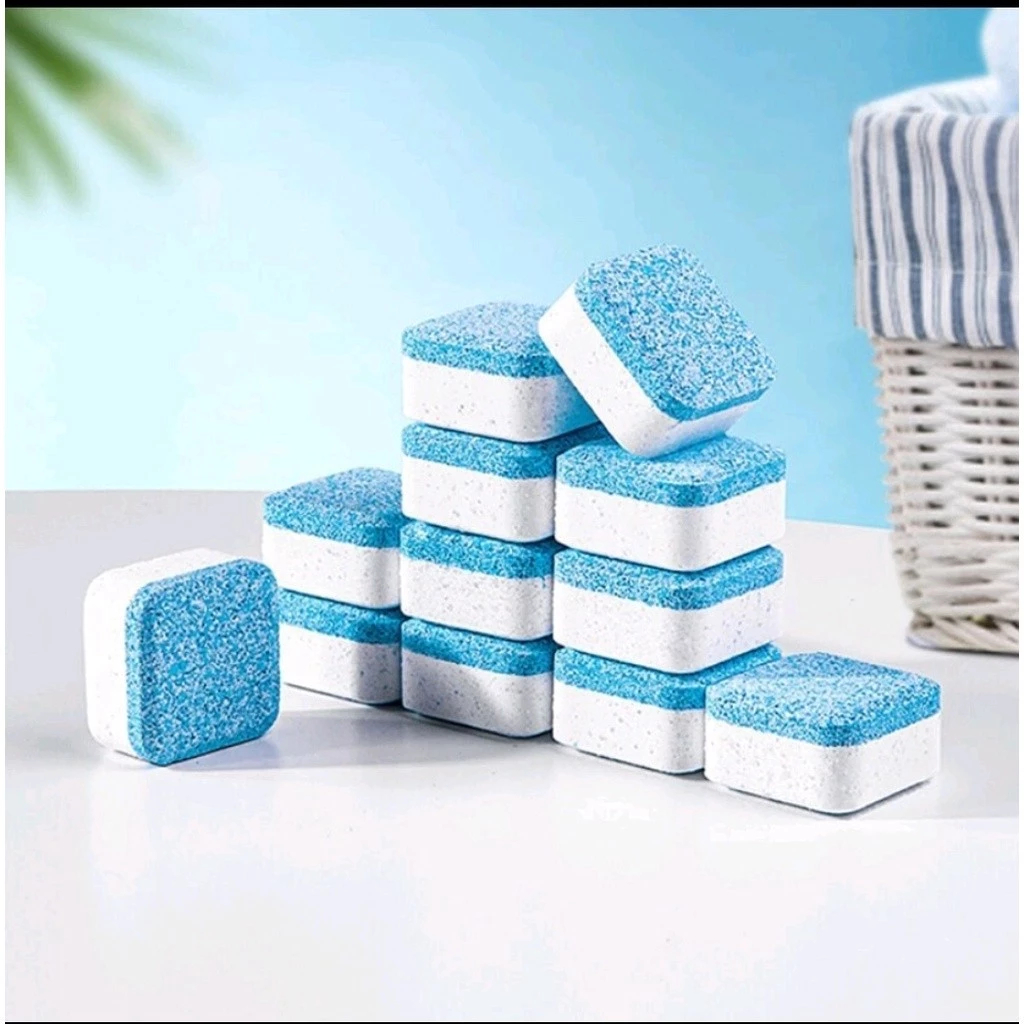 Kit 4/6/12/18 Pastilhas de Limpeza Máquinas de Lavar Limpeza Profunda Efervescente Remove Sujeira em Oferta na Shopee