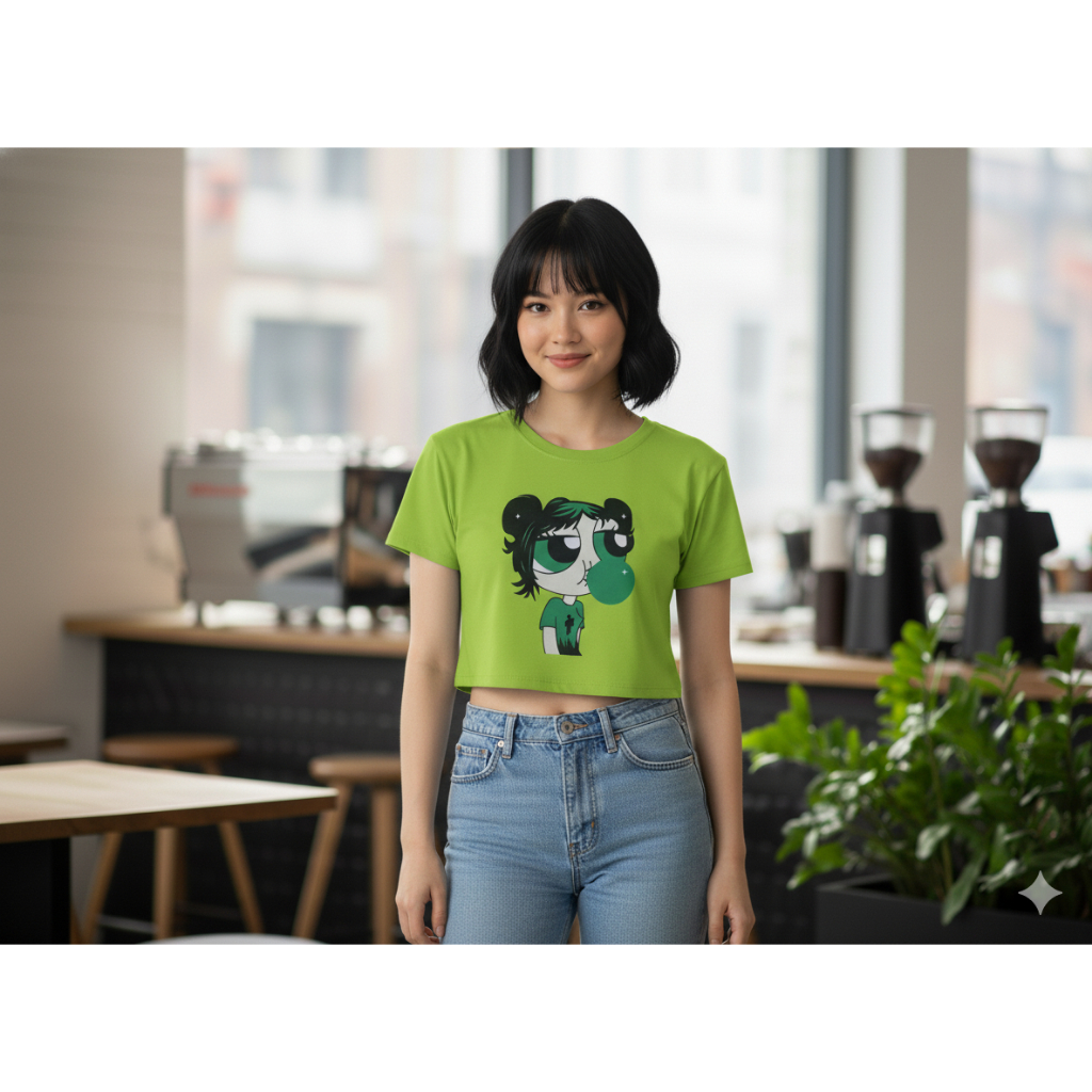 Cropped Docinho Meninas Super Poderosas blusinha baby look