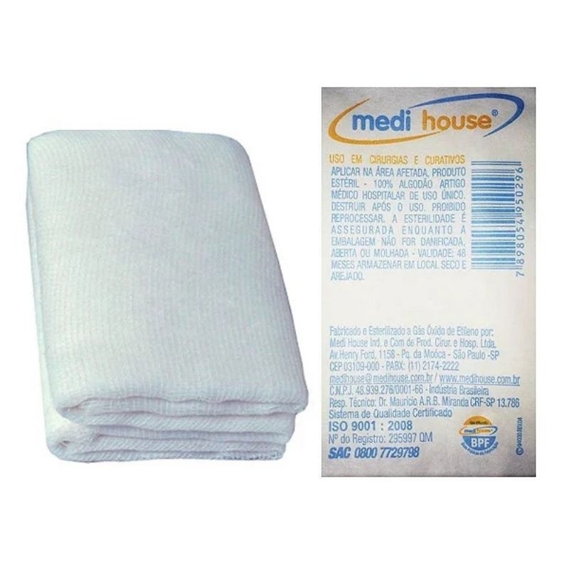 Kit com 10 Zobec, curativo algodonado estéril, 15cm x 30cm(aberto). em Oferta na Shopee
