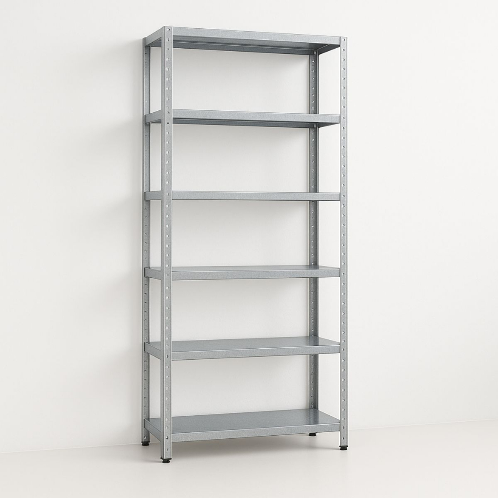 Kit 2 Unidades Prateleira de Aço Industrial 6 Divisoria Multiuso 90x198 Armario Estante Livros