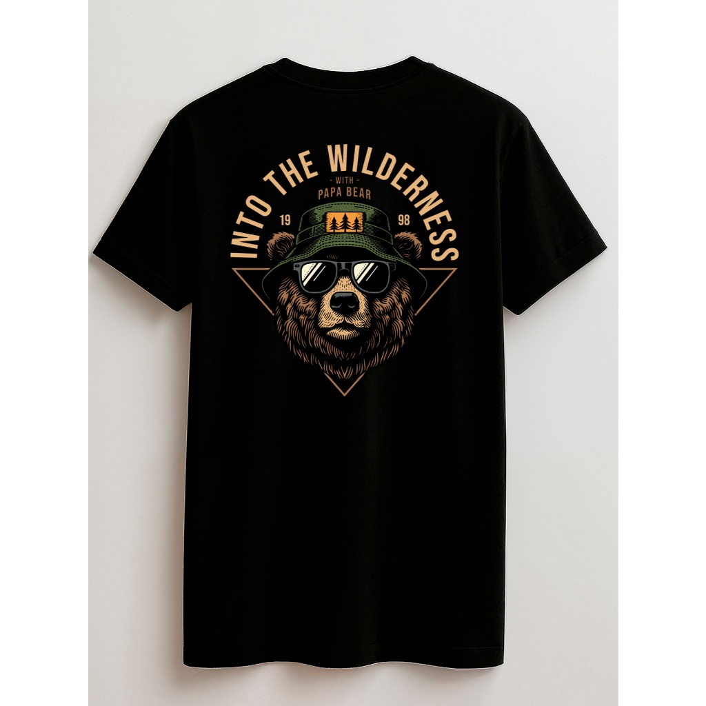 Camisa Urso Wild Juvenil e Infantil 2 ao 16 anos 100% Algodão Unissex