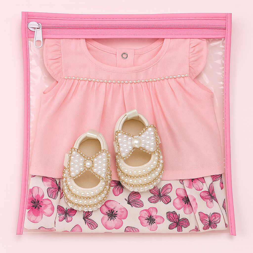 Imagem Kit 7 Saquinhos Maternidade Organizador Mala Bebê 27 x 33 MALA/VIAGEM/ROUPA MOLHADA e SECA