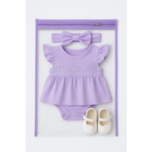 Imagem Kit 7 Saquinhos Maternidade Organizador Mala Bebê 27 x 33 MALA/VIAGEM/ROUPA MOLHADA e SECA