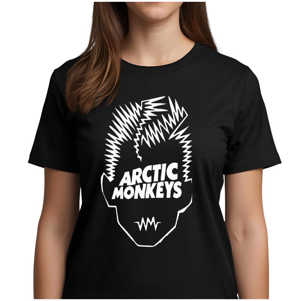 Camiseta Arctic Monkeys Topete Feminina Camisa Estampada Banda Rock 100% Algodão Básica