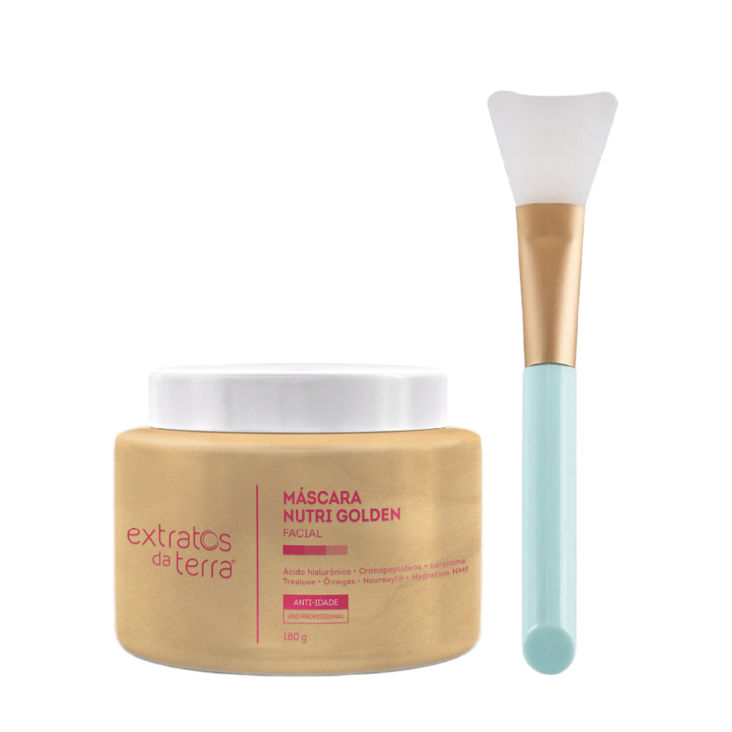 Máscara Nutri Golden Facial Extratos Da Terra + Acessórios