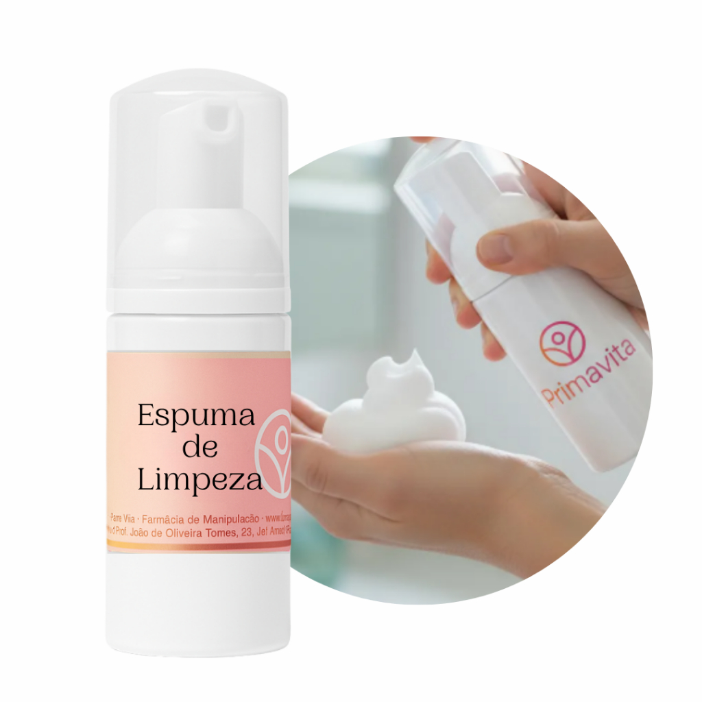 Espuma Assepsia Clorexidina 50ml Higienização Facial e Pré-Procedimento Profissional |Prima Vita