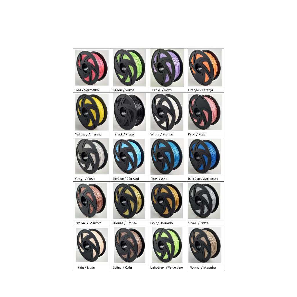 Filamento Pla 1.75mm Puro 1kg Para Impressora 3d em Oferta na Shopee