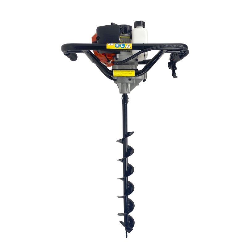 Perfurador de Solo a Gasolina 52cc 2,5HP com Brocas 80x10cm + 80x15cm + 80x20cm + 2x Extensores 100cm Carbon Fak