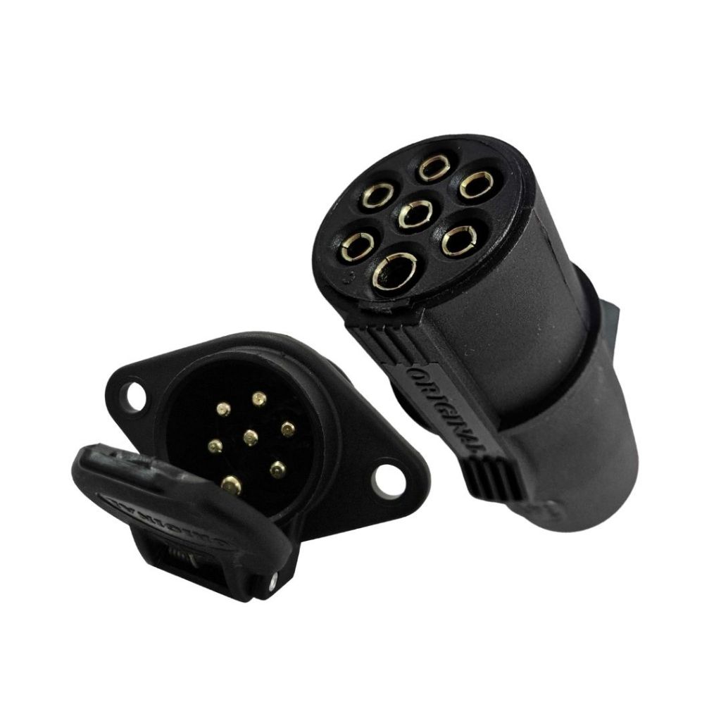 Par Tomada Eletrica Caminhao Carreta Macho Femea 7P CK9901 Original em Oferta na Shopee