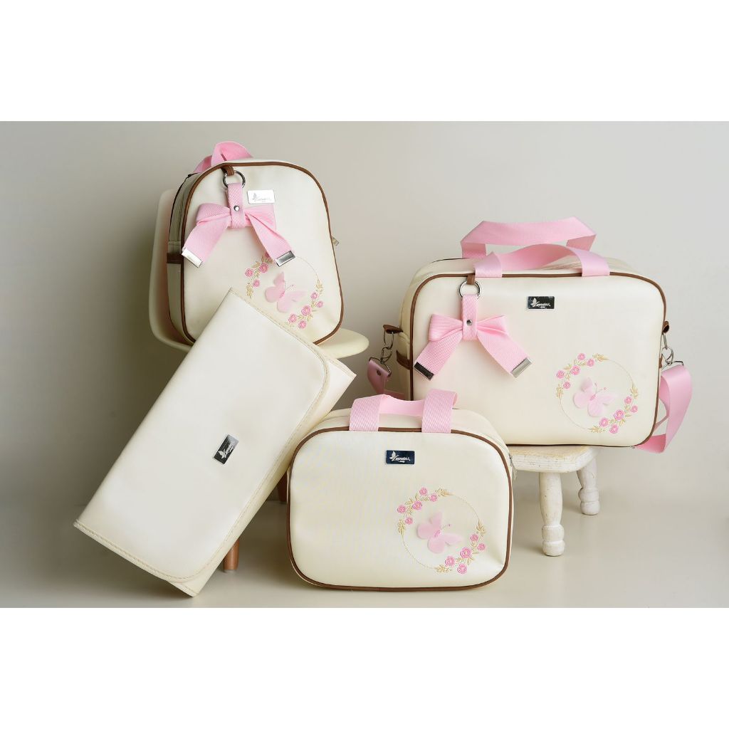 Bolsa Maternidade Kit Mala Luxo Termico Impemeavel c/ 4 Peças Lunder Baby