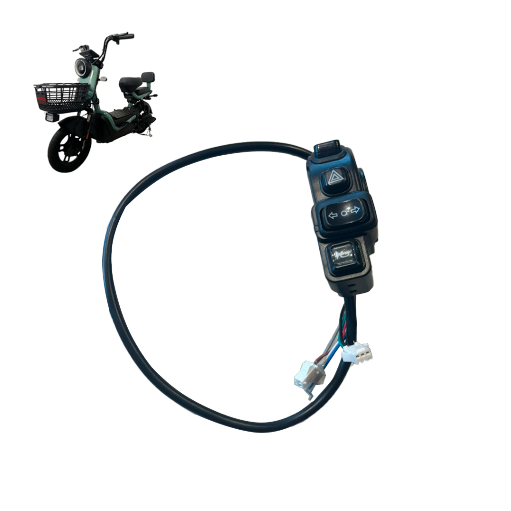 Botão Buzina Seta Alerta Farol Scooter Elétrica Duos Eko-5 Eko Bike HNR