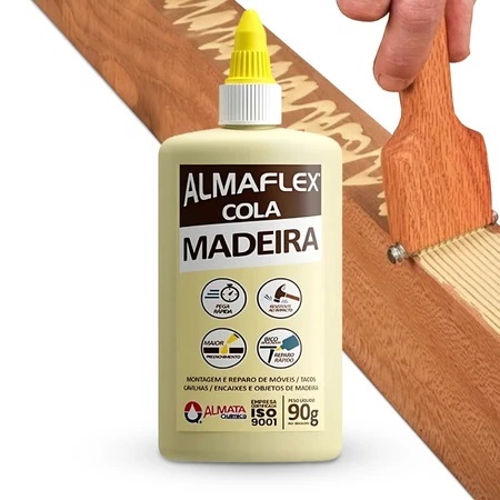 Cola Madeira Almaflex Alta Resistência Secagem Rápida em Oferta na Shopee