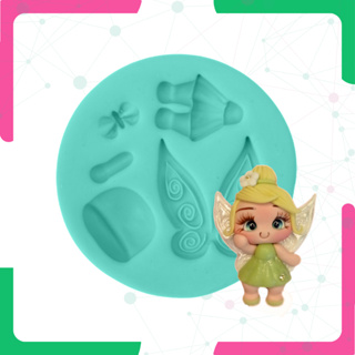 Molde De Silicone Para Biscuit Aplique Fada Borboleta Porcelana Fria em Oferta na Shopee