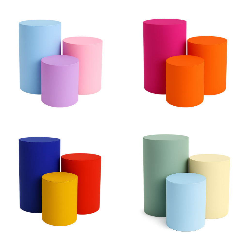 Kit Capa Trio de Cilindro Veste Fácil - Várias Cores Decoração Festa em Oferta na Shopee