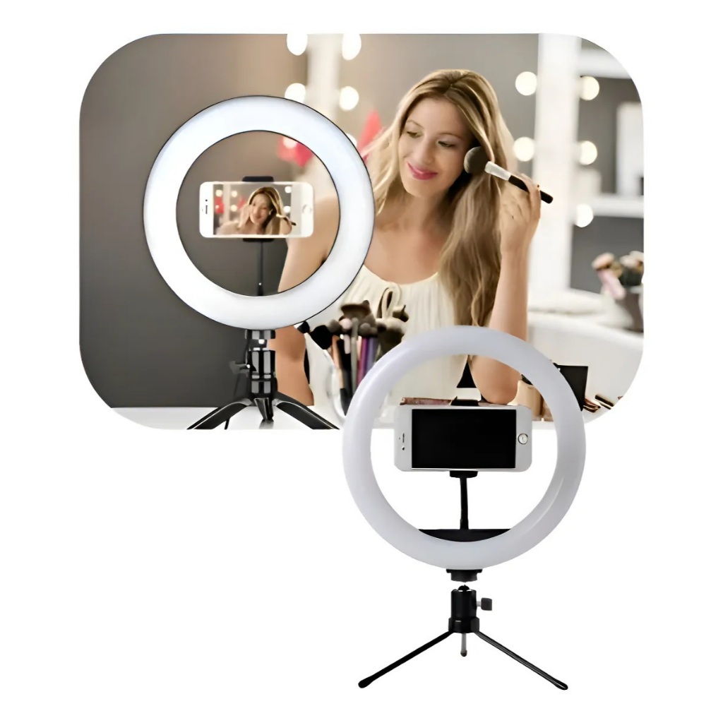 LEHMOX Ring Light Celular Led com Tripé e Suporte LEY-271 23,5'8 Polegadas