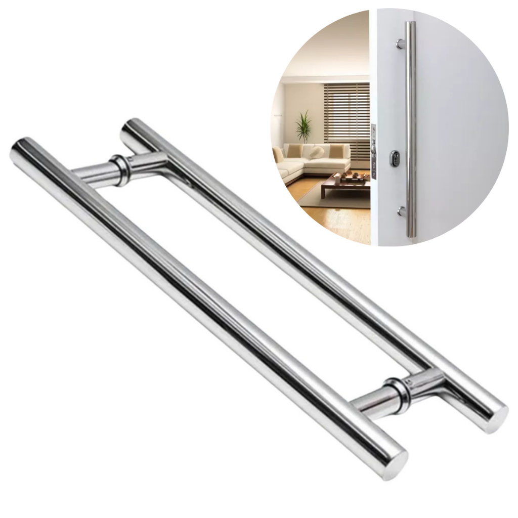 Puxador Porta Pivotante Tubular 25mm 30cm Aço Inox 304 Polido em Oferta na Shopee