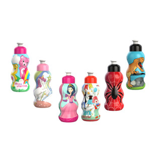 Garrafa Squeeze de plástico personagens infantil 300ml Panamby