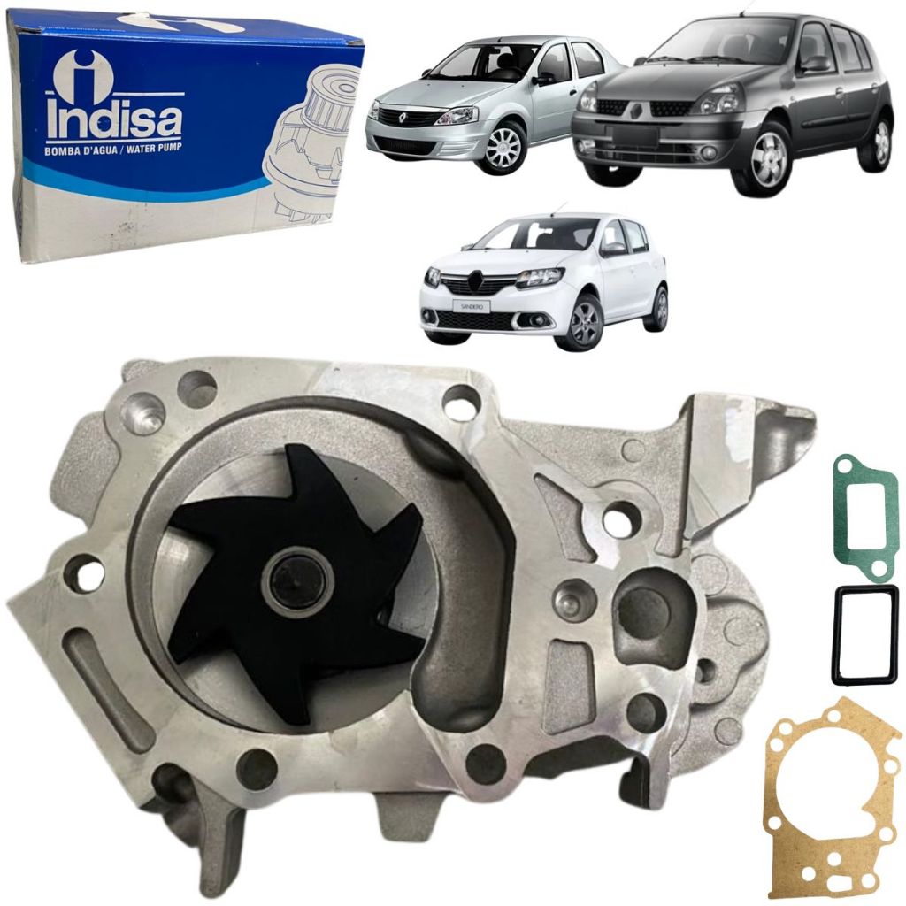 Bomba D'Água Para Renault Sandero Clio Logan Motor 2012/2016 D4D Com Polia Original Indisa 702522 em Oferta na Shopee