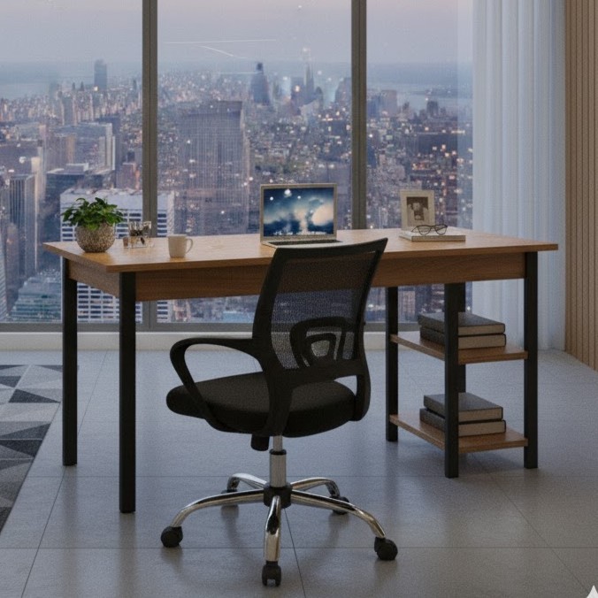 Cadeira de Escritório Mesh Giratória com Rodízio - Ideal para Home Office e Escritório