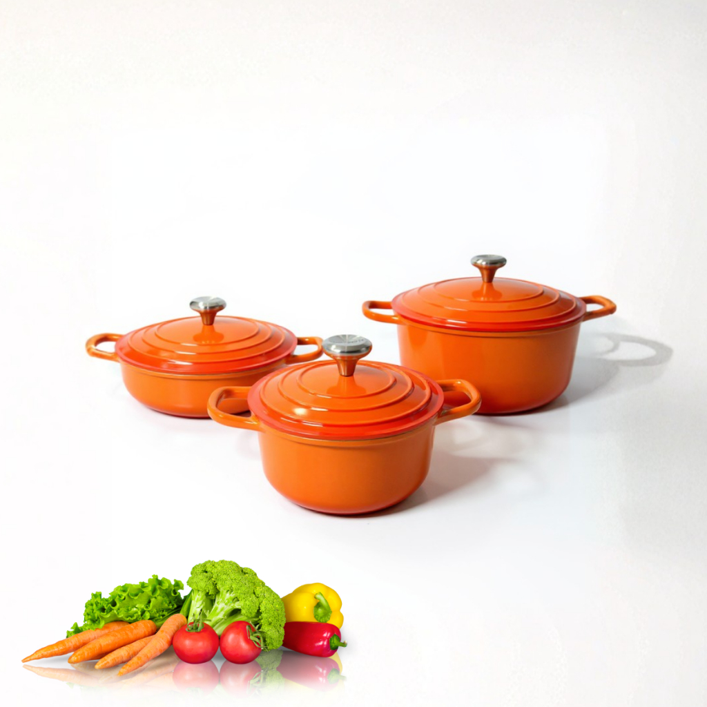 Jogo com 3 Caçarolas Amalfi Indução cerâmica antiaderente 