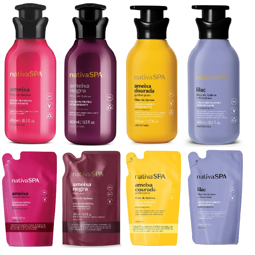 Loção Hidratante Nativa Spa O Boticário (Ameixa, Ameixa Dourada, Ameixa Negra, Lilac, Orquidea Lumiere) - 400ml