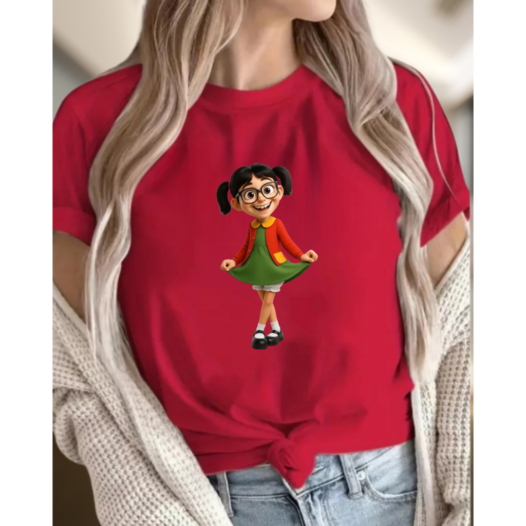 Camiseta Feminina Over Vizinhança Chaves Chiquinha Dona Florinda Dona Clotilde  Algodão