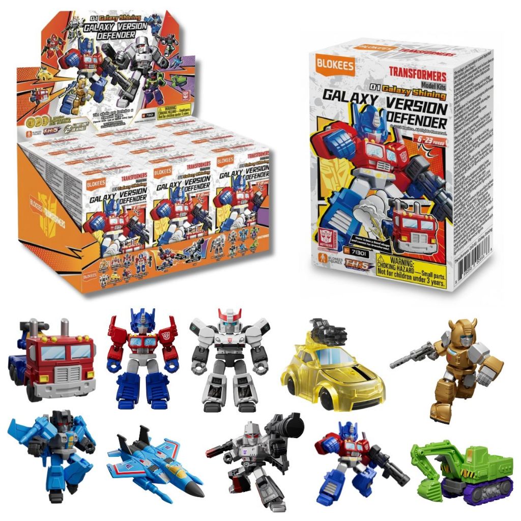 Caixa Fechada 12 Bonecos Transformers Blokees Defender 01