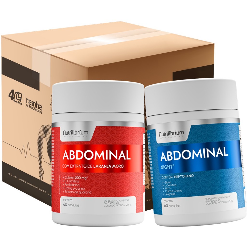 Atacado 6x Abdominal Dia + 6x Abdominal Noite 720 Capsulas Nutrilibrium em Oferta na Shopee