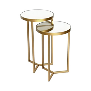 Conjunto De Mesa Lateral Com Espelhos Para decoração em Oferta na Shopee