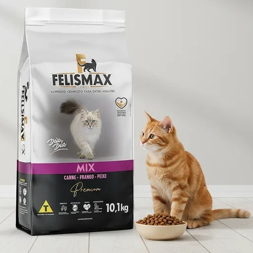 Ração Para Gato Adulto Premium Felismax Mix de Sabores Racao 10,1kg