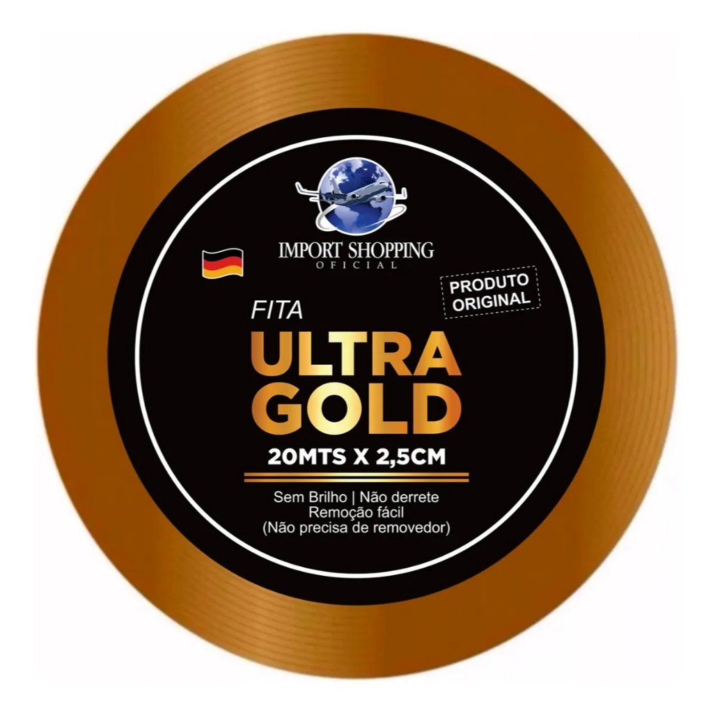 FITA ADESIVA PROTESE CAPILAR ULTRA GOLD 20MTS X 2,5 CM