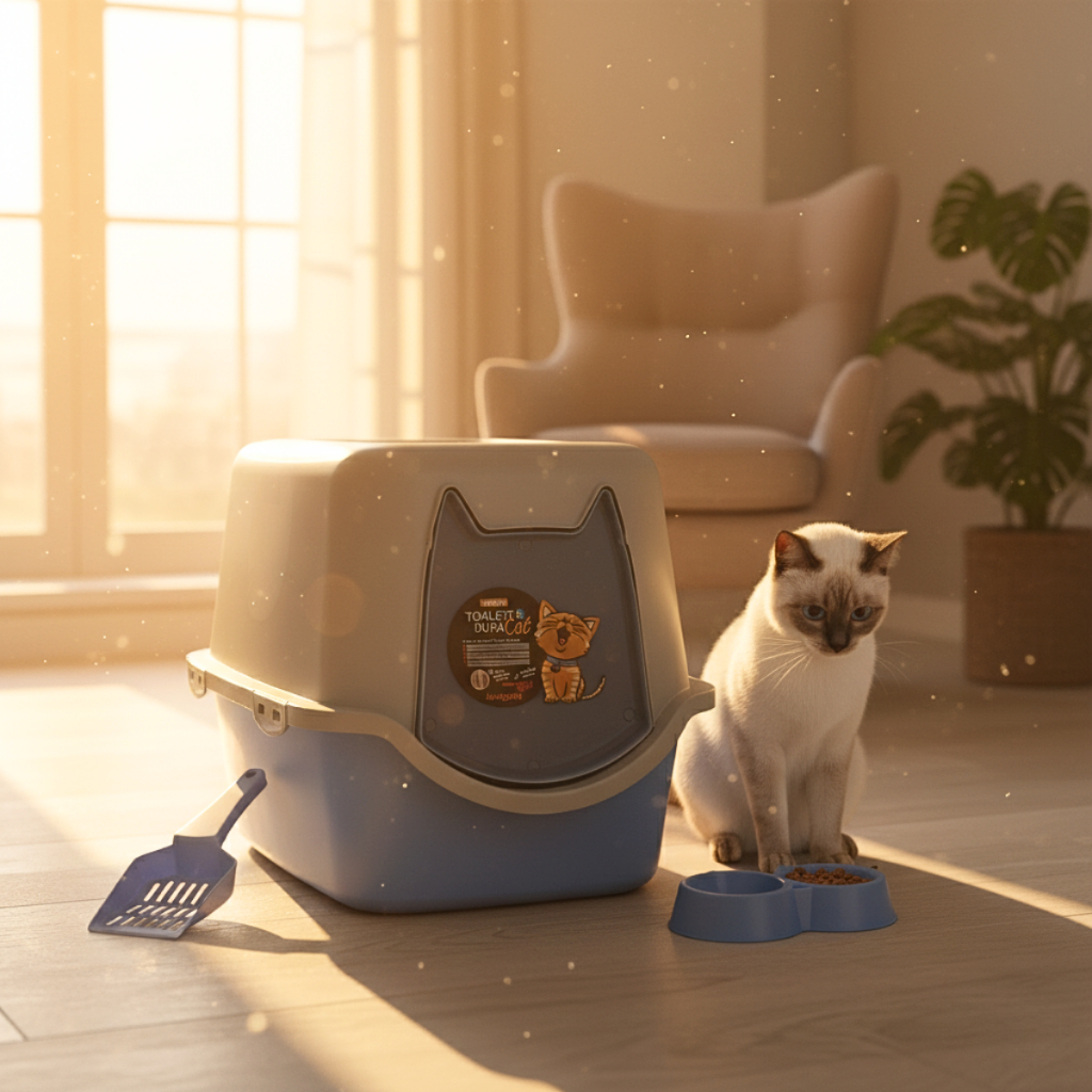 Caixa Areia Fechada Banheiro Toalete Sanitário Gato Antiodor Durapets em Oferta na Shopee