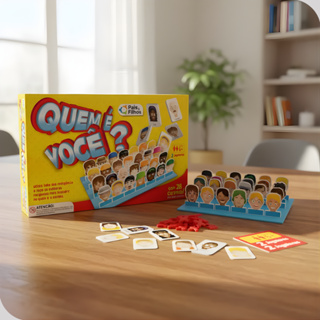 Jogo Quem é Você Cara a Cara Tabuleiro Pais e Filhos em Oferta na Shopee