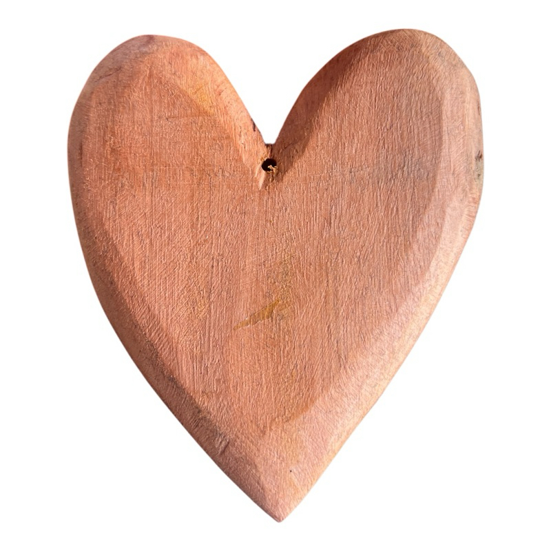 coração em madeira maciça artesanal em Oferta na Shopee